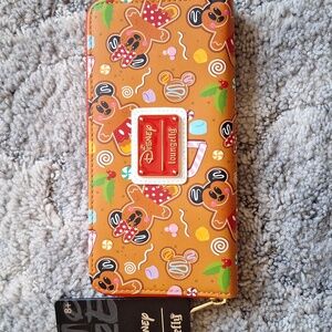 Disney Loungefly Gingerbread Lg Wallet NWT